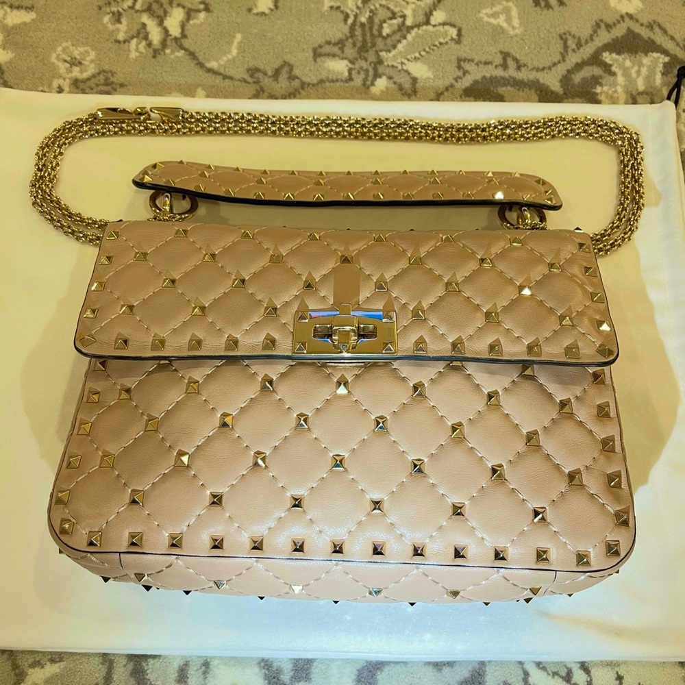 Valentino Garavan MEDIUM NAPPA ROCKSTUD SPIKE BAG
